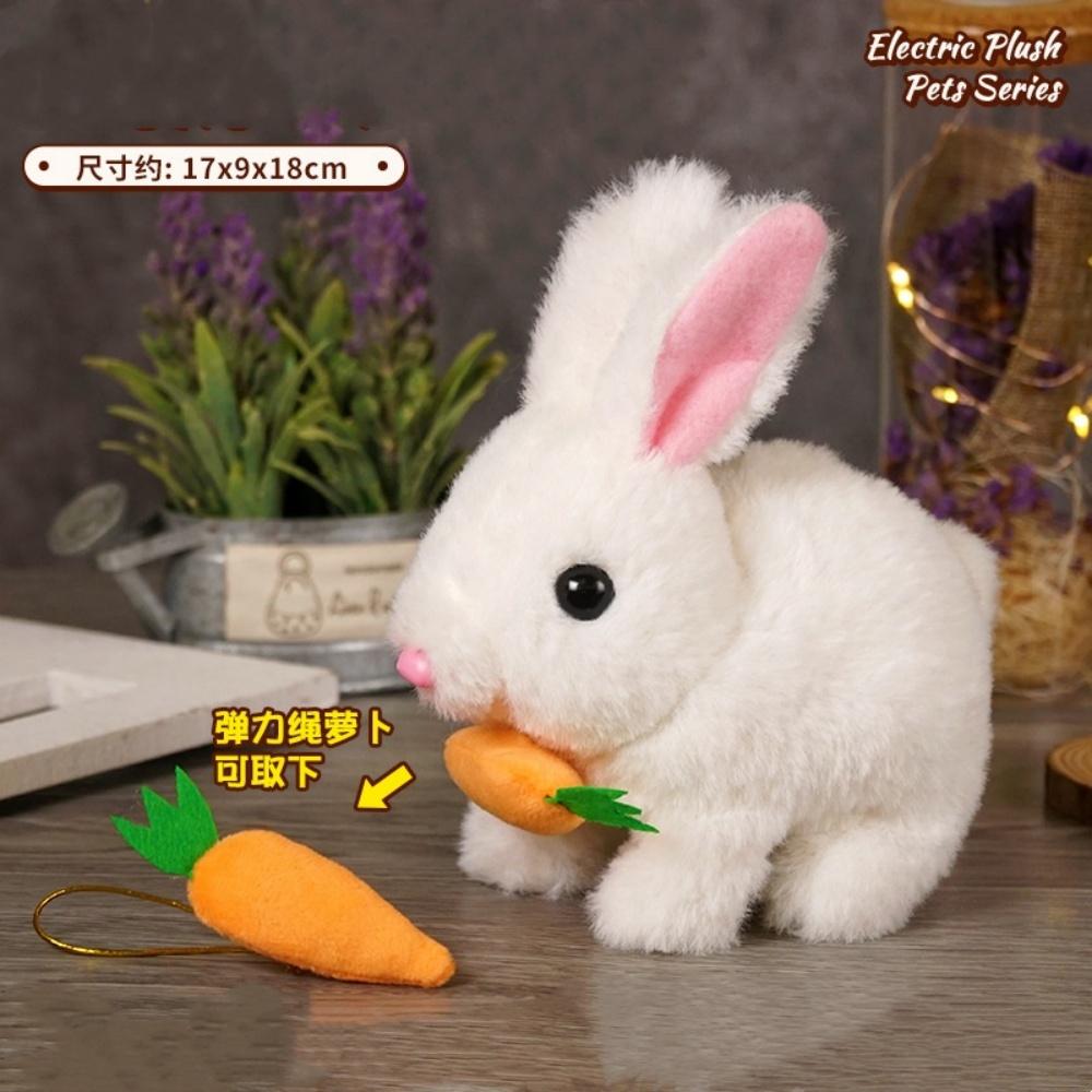 Interactive Hopping Bunny Toy - Electronic Rabbit Plush with Music, Jumping Twitching Shaking Ears Perfect Easter Gift for Kids
