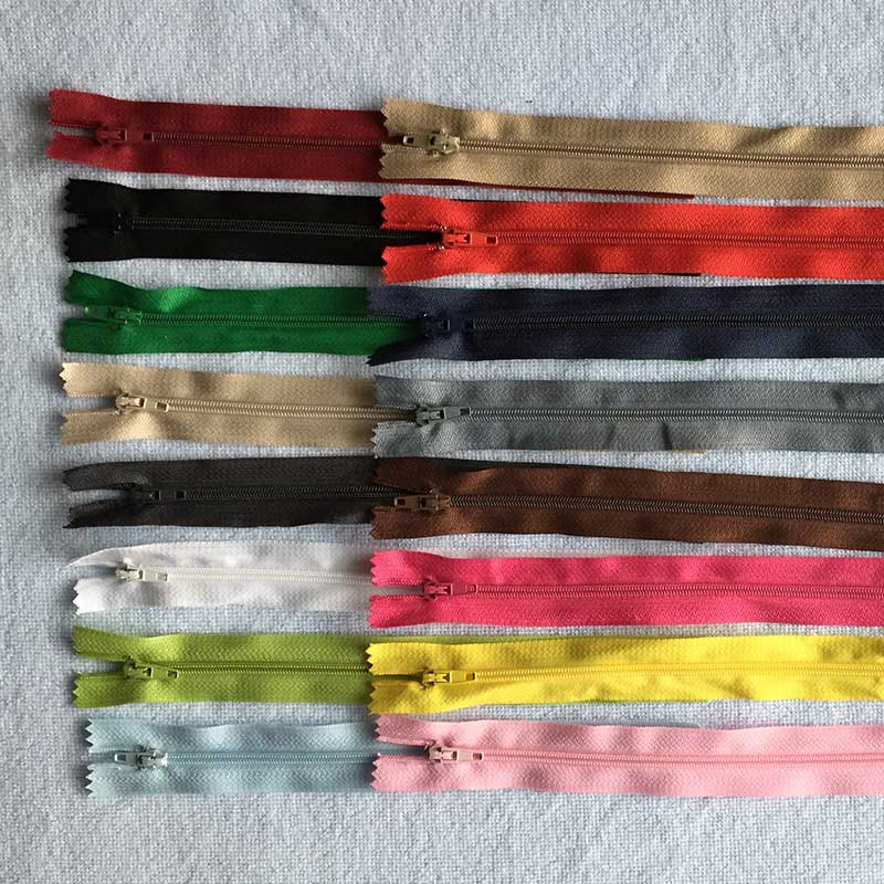 10 Pieces Nylon Zipper Zip 3# 20/30cm Zippers Sewing Accessories