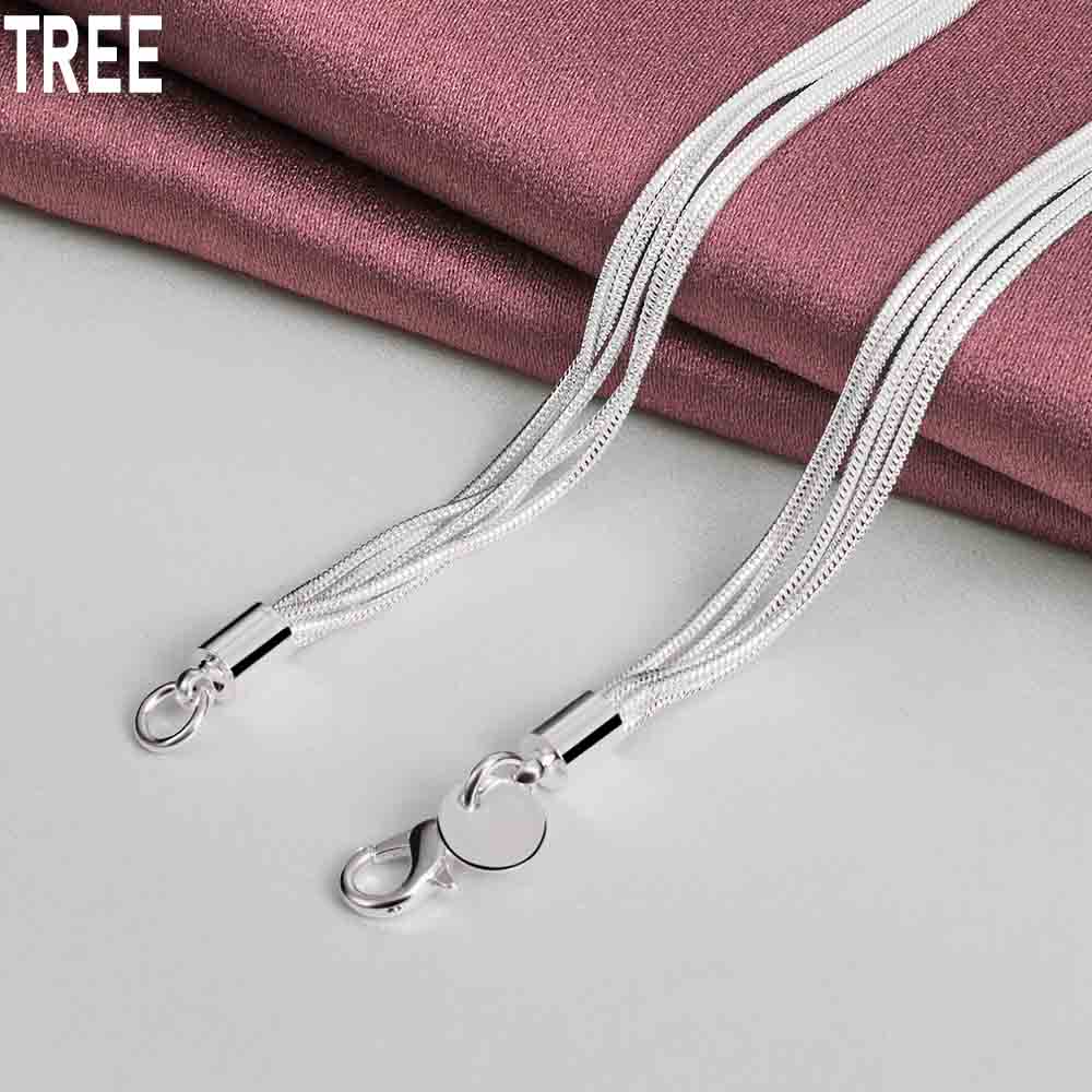 925 Sterling Silver Snake Chain Star Necklace Fashionable Wedding Jewelry