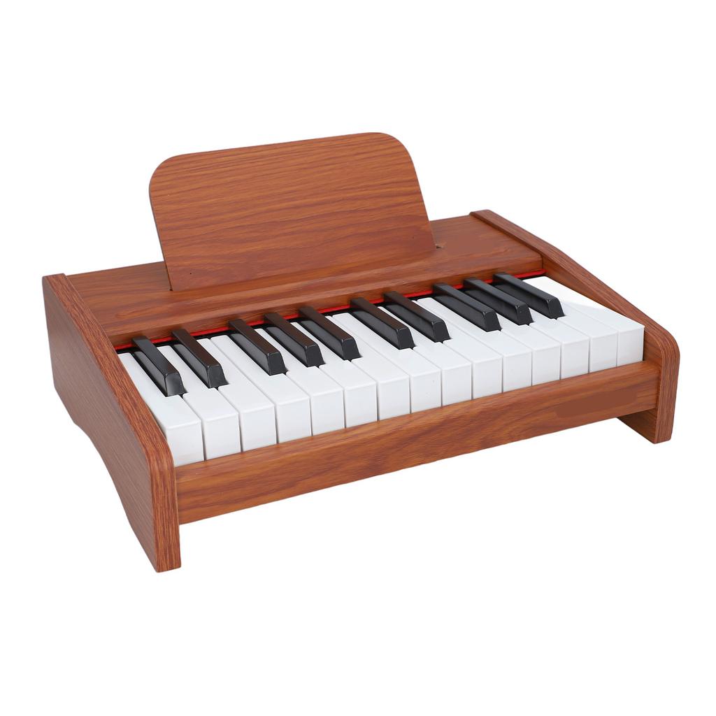 Children Electronic Piano 25 Keys with Sticker Multiple Sound Modes Wooden Kids Piano Musical