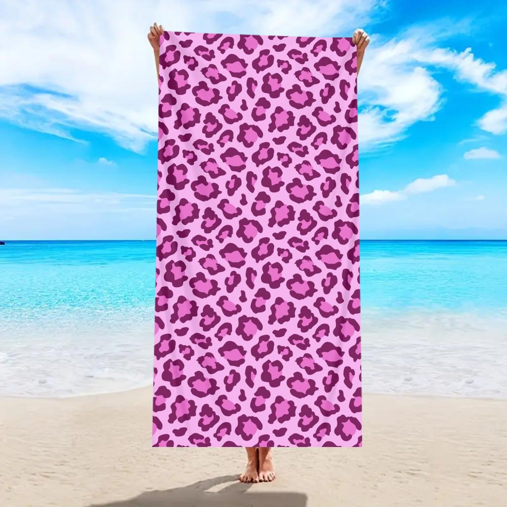 1 Stück Mode-Leopardenmuster großes Strandtuch, multifunktionales Strandtuch für Sport, Schwimmen, Yoga, Camping