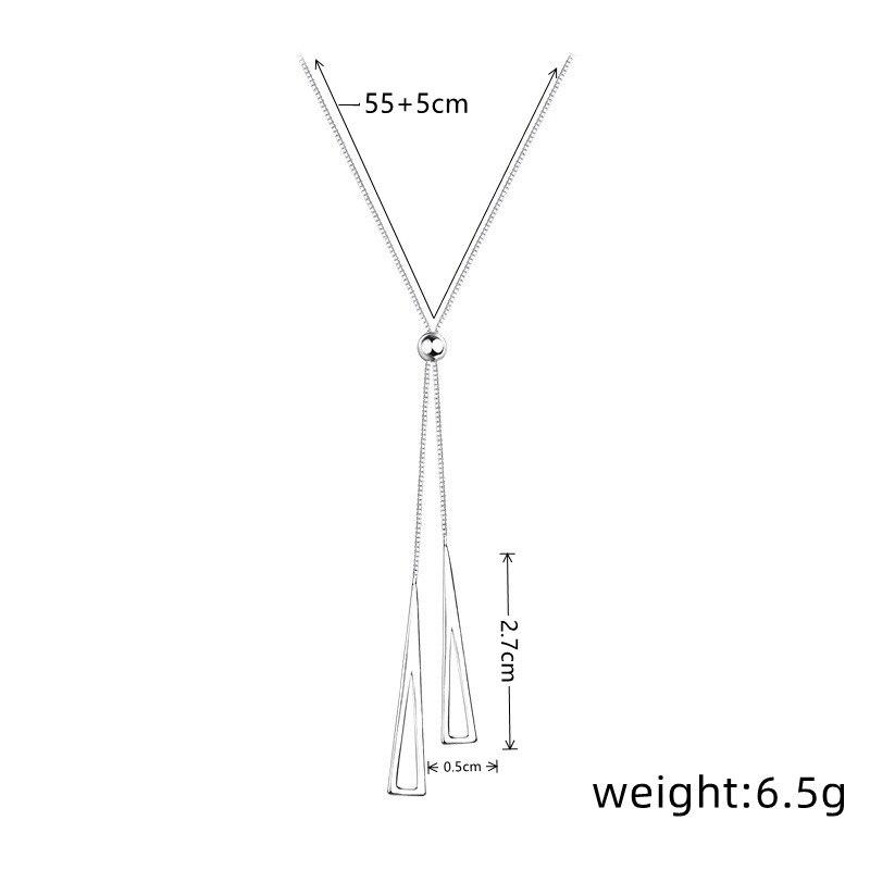 1pcs Necklace Ladies Simple Hip Hop Style Fashionable Tassel Accessories Copper Beads Adjustable Jewelry