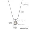 Stylish freshwater pearl versatile high-end necklace personalized simple titanium steel gold-plated