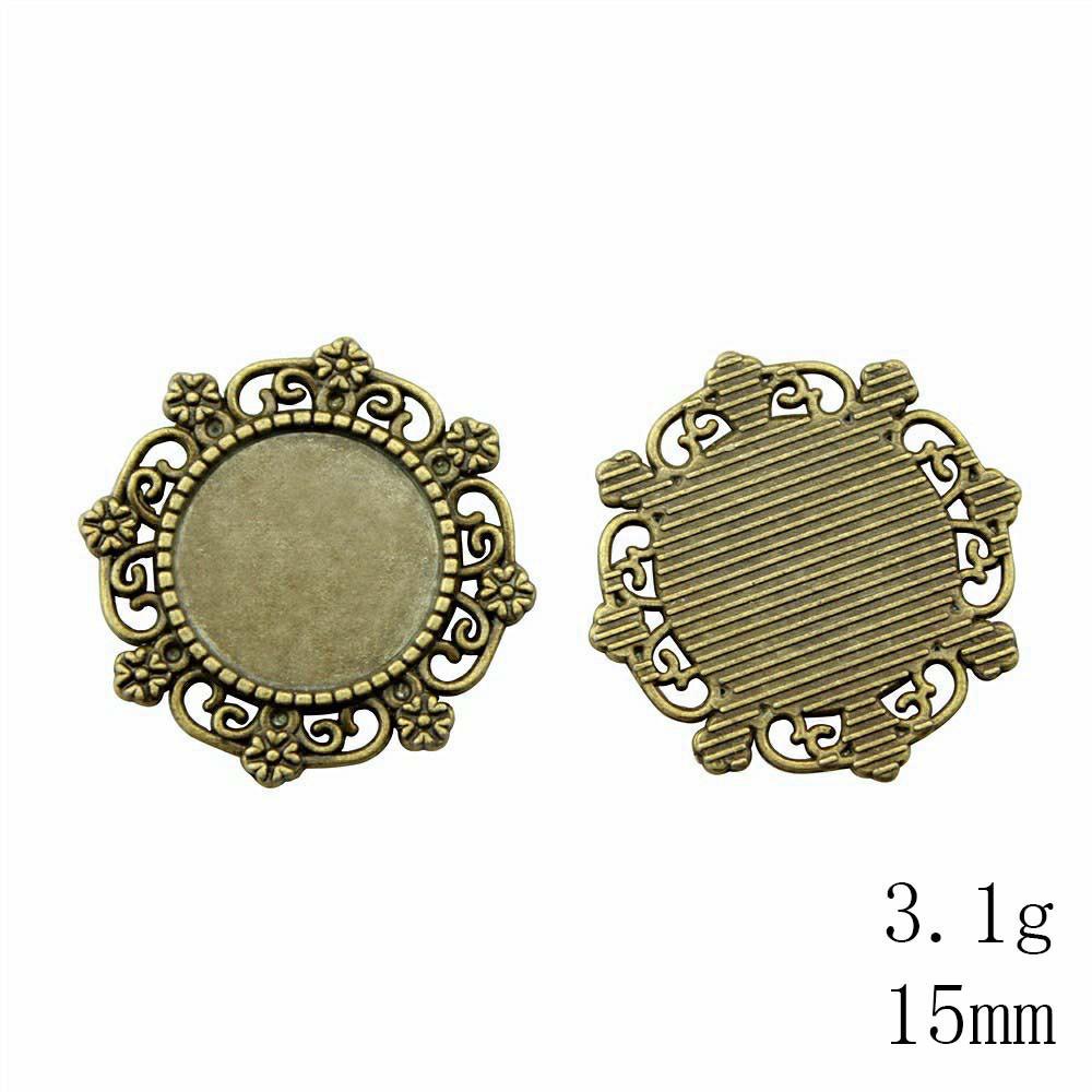 Back To School Jewelry And Accessories Fit Round 16mm Glass Cabochon Base Setting Tray Accessories Parts Items Accessories Accessories