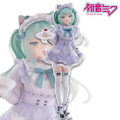 Available Now 20CM Vocaloid Star X Nachoneko Cat Ear Maid Dress POLYVINYL CHLORIDE Animation Action Figures Miniature Collector Tabletop Decoration