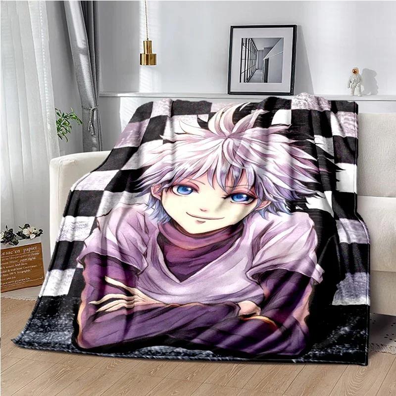 HUNTER X HUNTER Wurfdecke Anime Weiche Decke Leicht Warm Cartoon Decken für Kinderzimmer Schlafzimmer