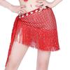 Fishnet Mesh Rhinestone Fringe Belly Dance Hip Scarf Triangle Wrap Belt Tassel Waist Skirt Women Oriental Tribal Dance Accessory