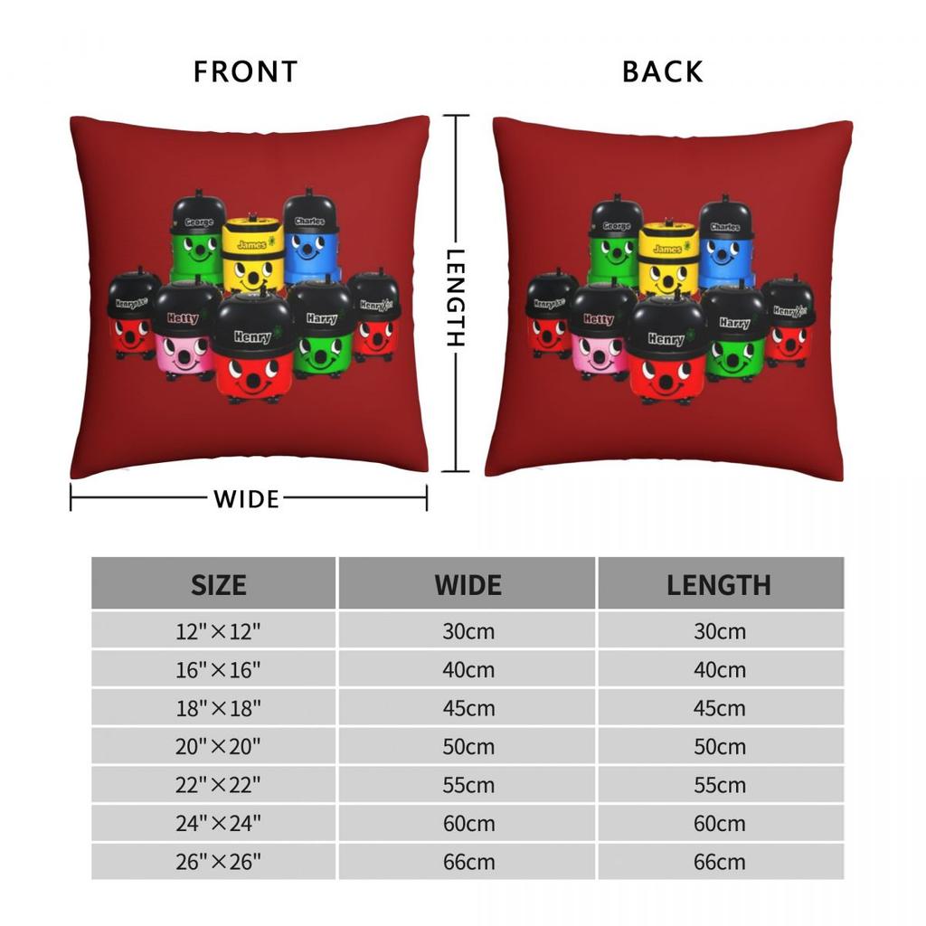 Henry Hoover And Friends Pillowcase Polyester Linen Velvet Pattern Zip Decorative Throw Pillow Case Bed Cushion Cover