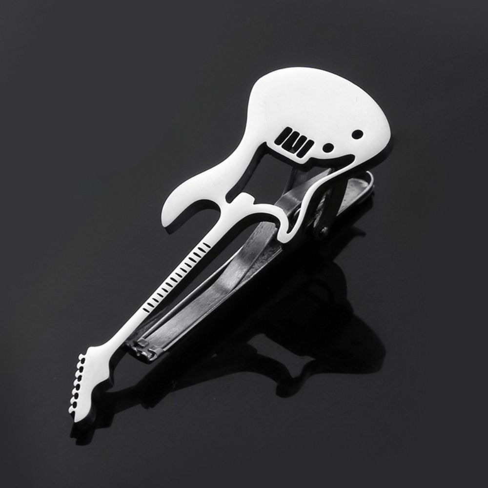 Treble Clef Guitar Tie Clip Instrument Piano Necktie Buckle Music Note Tie Pin Concert Accessories