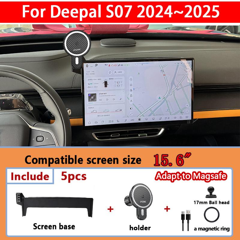 Car Phone Holder For Deepal S07 S7 2023 2024 2025 Rotating Screen Mobile Mount GPS Navigation Bracket Stand Auto Accessories