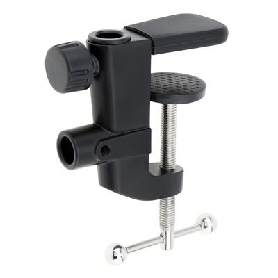 2-em-1 braçadeira de montagem de mesa suporte de braçadeira de microfone de metal resistente para suporte de braço de suspensão de microfone