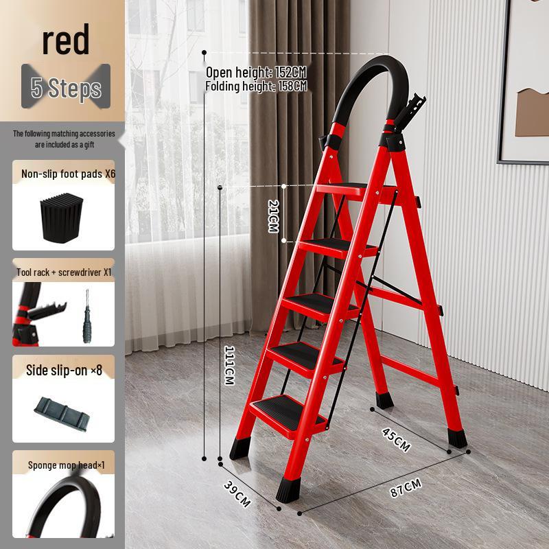 Telescopic Multi-Functional Household Folding Step Ladder