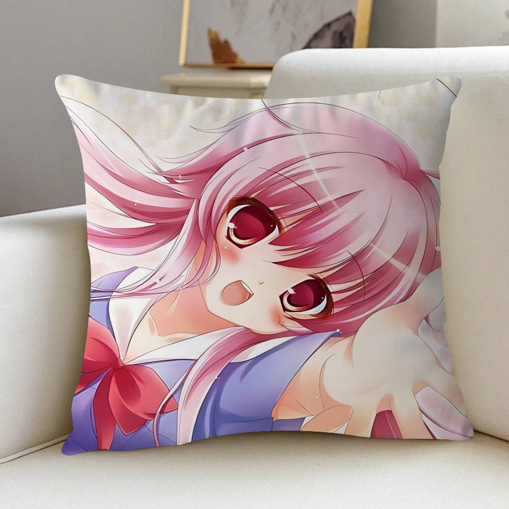 Gasai Y-Yuno Pillow Cover Sofa Cushion Cover Home Room Decoration Children Gift