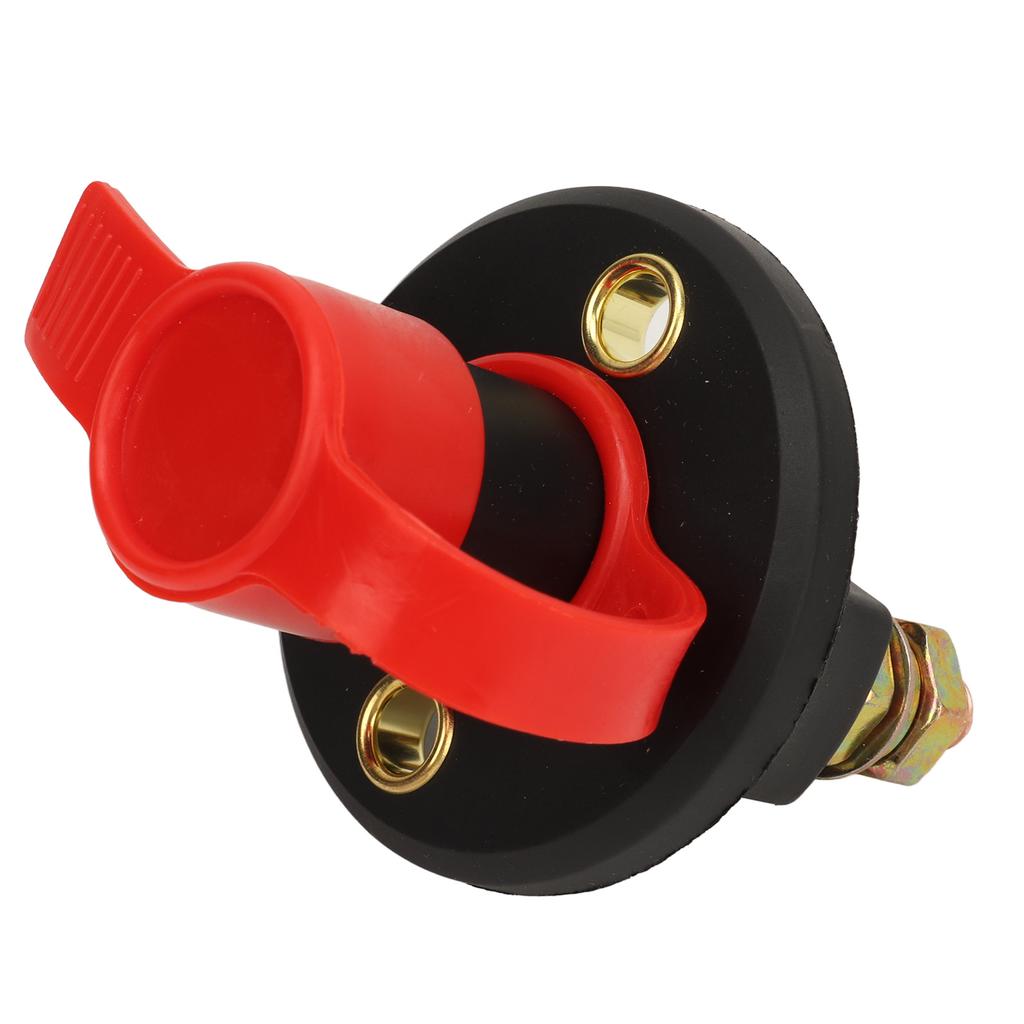 Battery Disconnect Switch DC12 to 24V Power Isolator On Off Switch with 2 Power Off Switches 4 Brass Terminals for Car