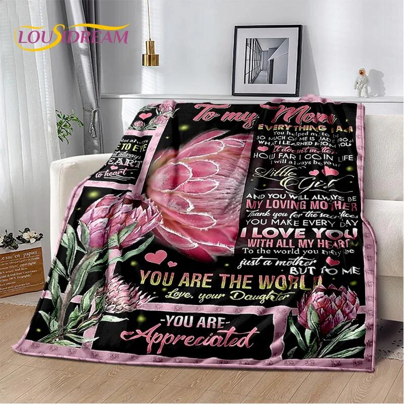 Presente Agradecimento Para Minha Mãe Pai Esposa Marido Carta Presente Cobertor, Cobertor Macio para Casa Quarto Cama Piquenique Escritório Capa de Sofá