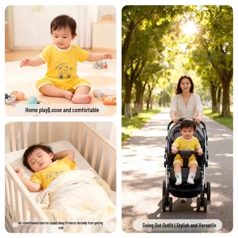 Pure Cotton Class A Baby Short Sleeve Romper