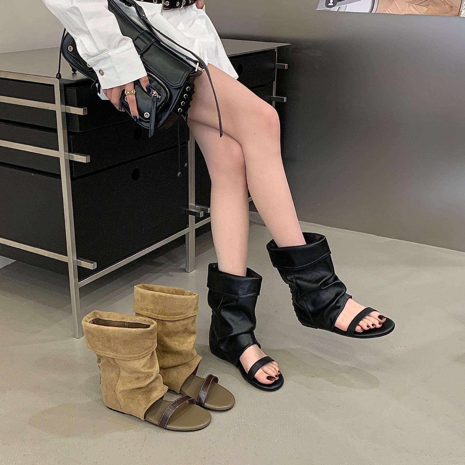 Women s Peep Toe Platform Ankle Strap Ruffled Unique Design Sandals - Perfect for Daily Wear 35