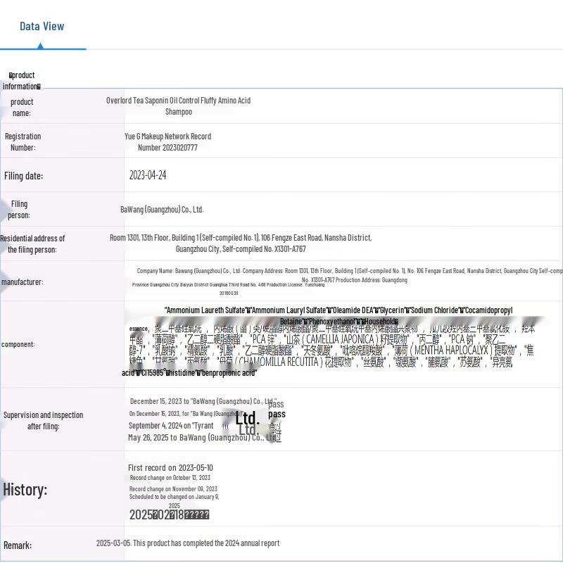 BaWang Teeseifenöl Ölkontrolle & Volumen Aminosäure Shampoo
