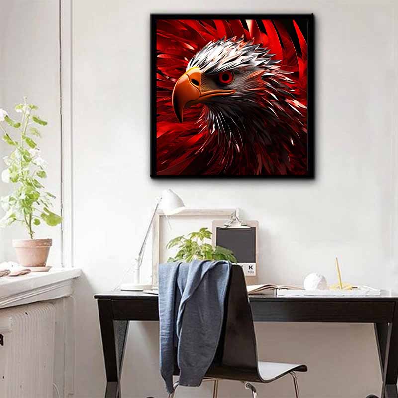 New Arrival 5D DIY Full Circle Diamond Painting "Red Flying Eagle" Embroidery Cross Stitch Home Decor Gift