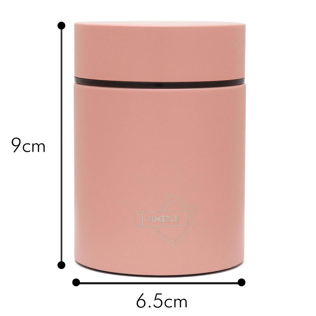 POKETLE Stainless Steel Soup Bottle, 160mL, Peach Pink