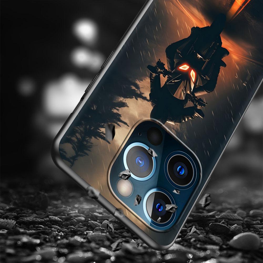 Motorcycle Case for Apple iPhone 14 11 7 SE 2020 8 X XS 13 12 Mini XR 15 Pro Max Silicone Black Soft Phone Cover