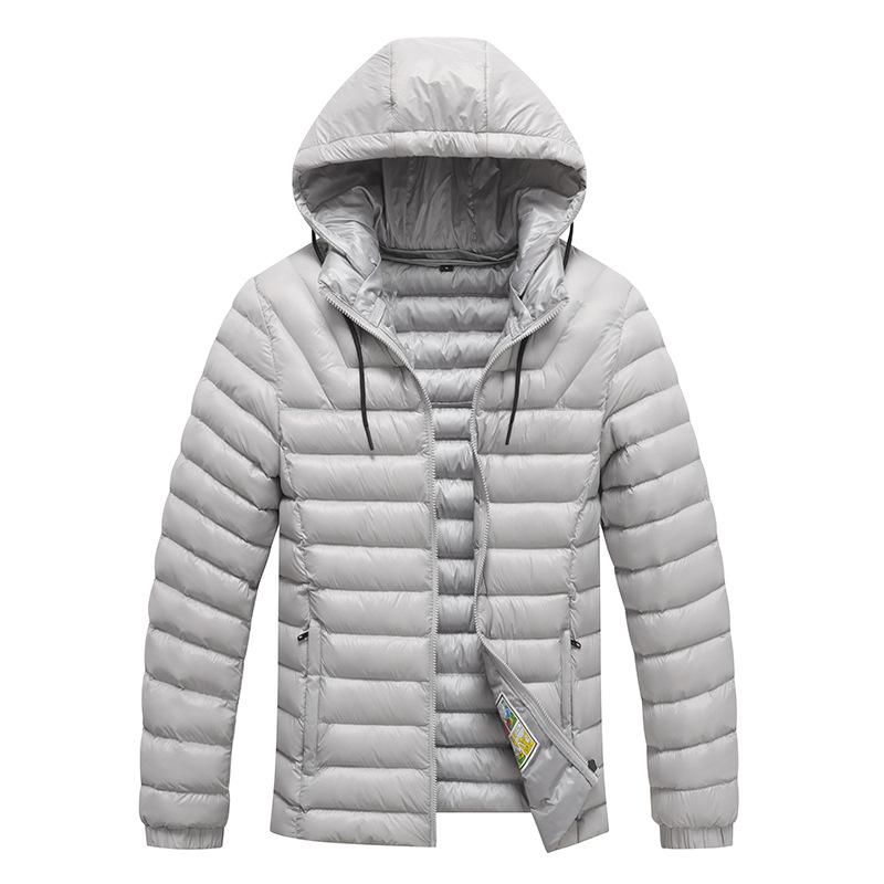 New men's 2025 autumn and winter hooded light feather cotton clothes warm and cold cotton clothes jacket