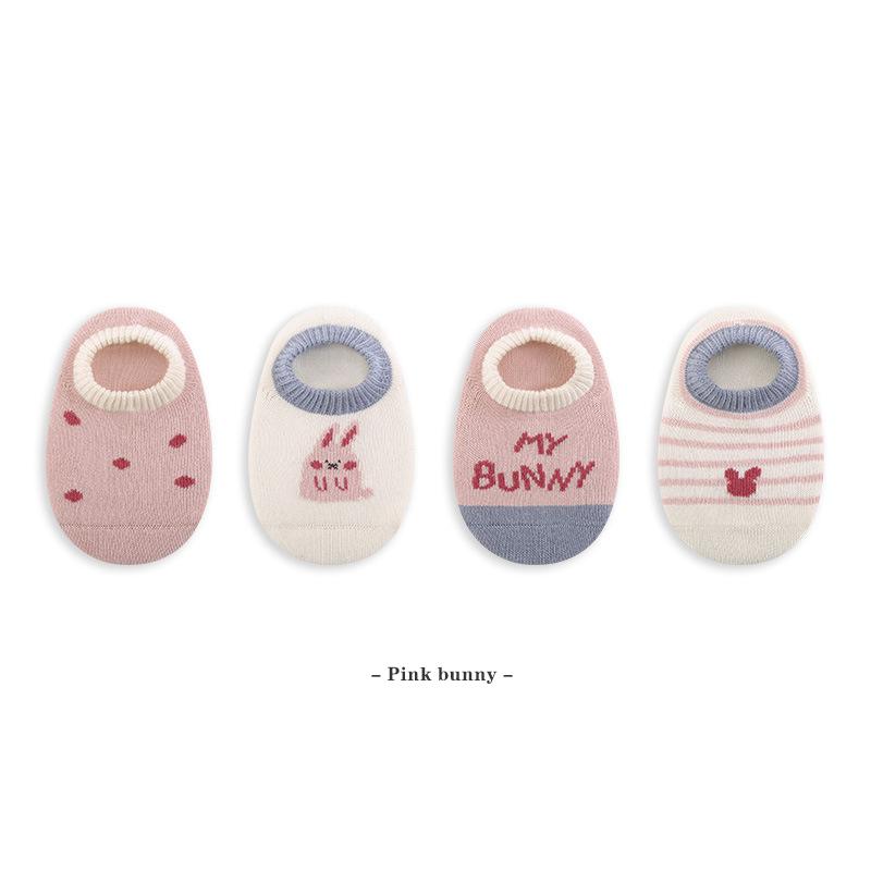 4 Pairs/Set Summer Children'S Boat Socks Non-Slip Cartoon Baby Floor Socks Thin Mesh Coton Kids Socks For Boys And Girls
