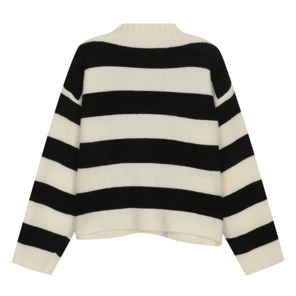 Ggpx New York Gold Button Line Block Knit Cardigan Gockg033f