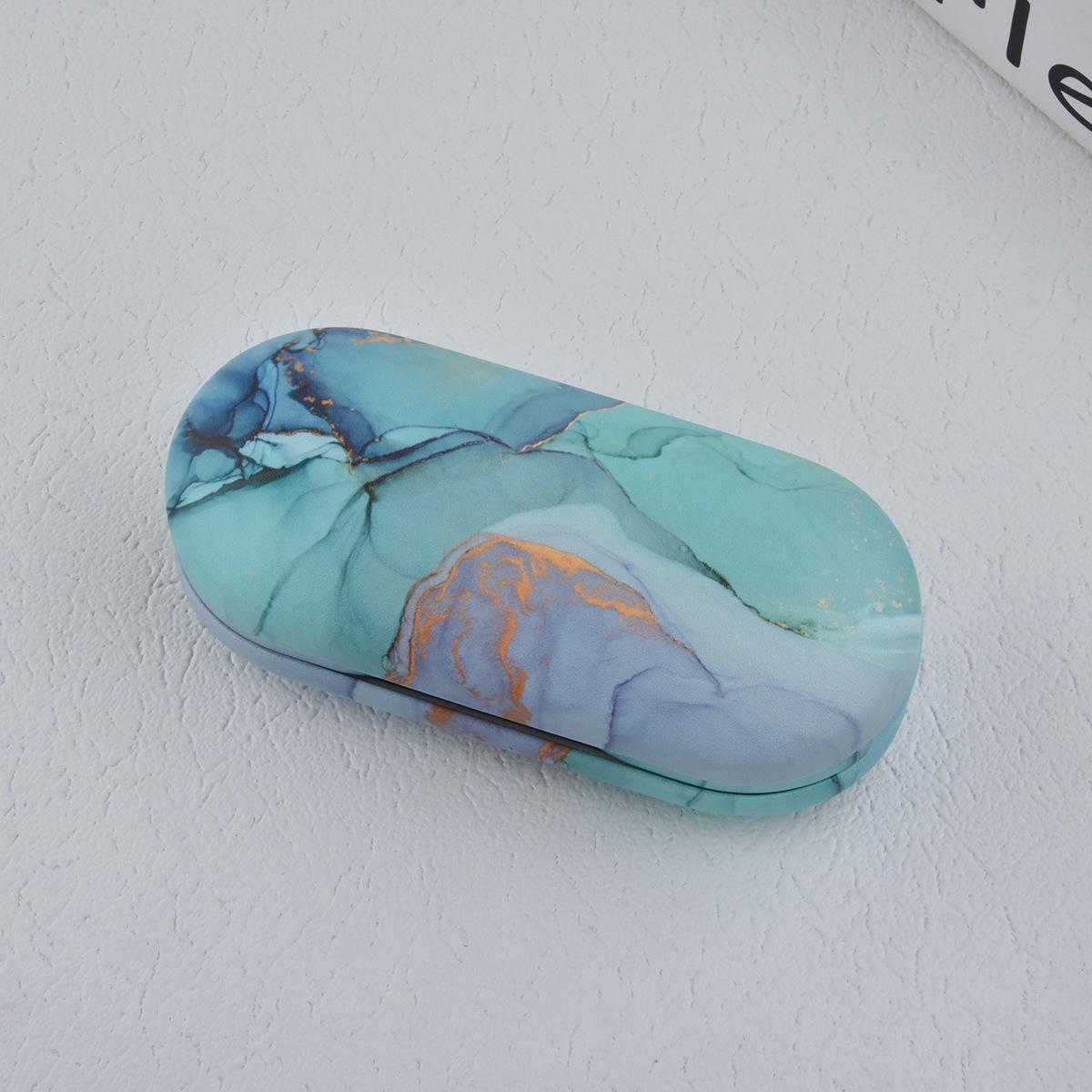 

Самый продаваемый двухслойный футляр для очков и контактных линз: Ручная работа, Многофункциональное хранилище для очков и линз 15.8*7.5*5