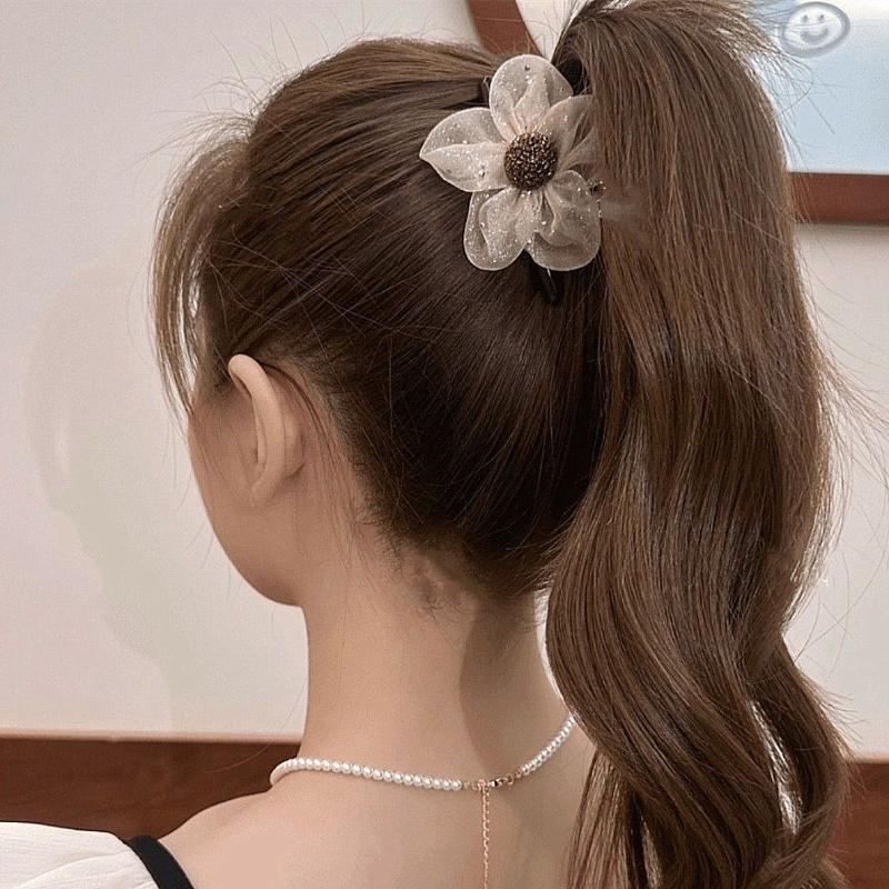 Blumenklemme Damen Neu Hochwertiges Temperament Hoher Pferdeschwanz Haarnadel Hinterkopfklemme Haarnadel