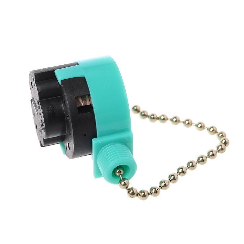 24TE 3A/250V 6A/125V Zipper Switch 3 Speed Pull Chain Control Nickel Fan Wall Switch