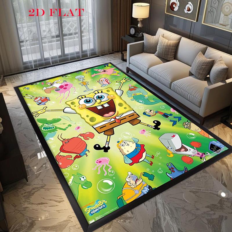 Spongebob Friends Adventure carpet Camping Trip Suitable For All Seasons Sheet Machine Washable Air Conditioning carpet