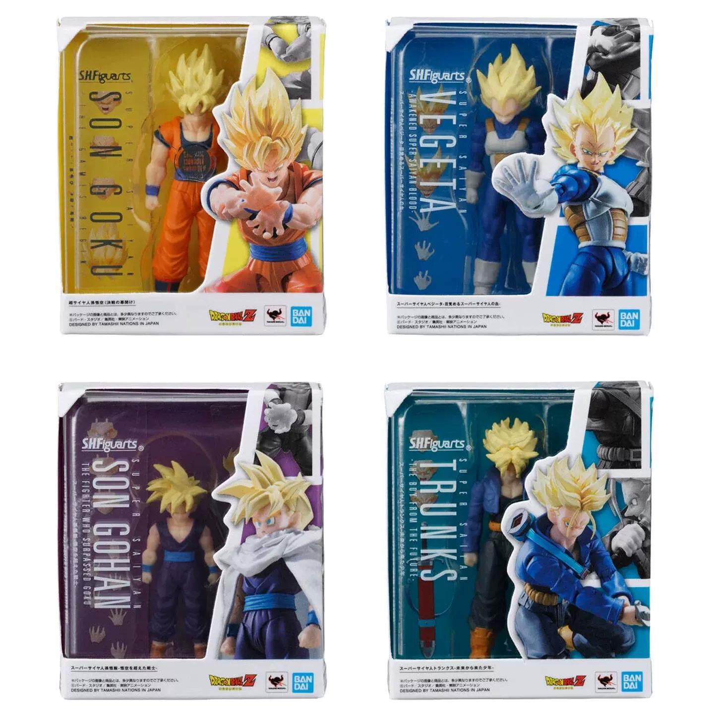 Dragon Ball Shfiguarts Miniature Collection  Set Super Saiyan Goku Vegeta Trunks Gohan Figure