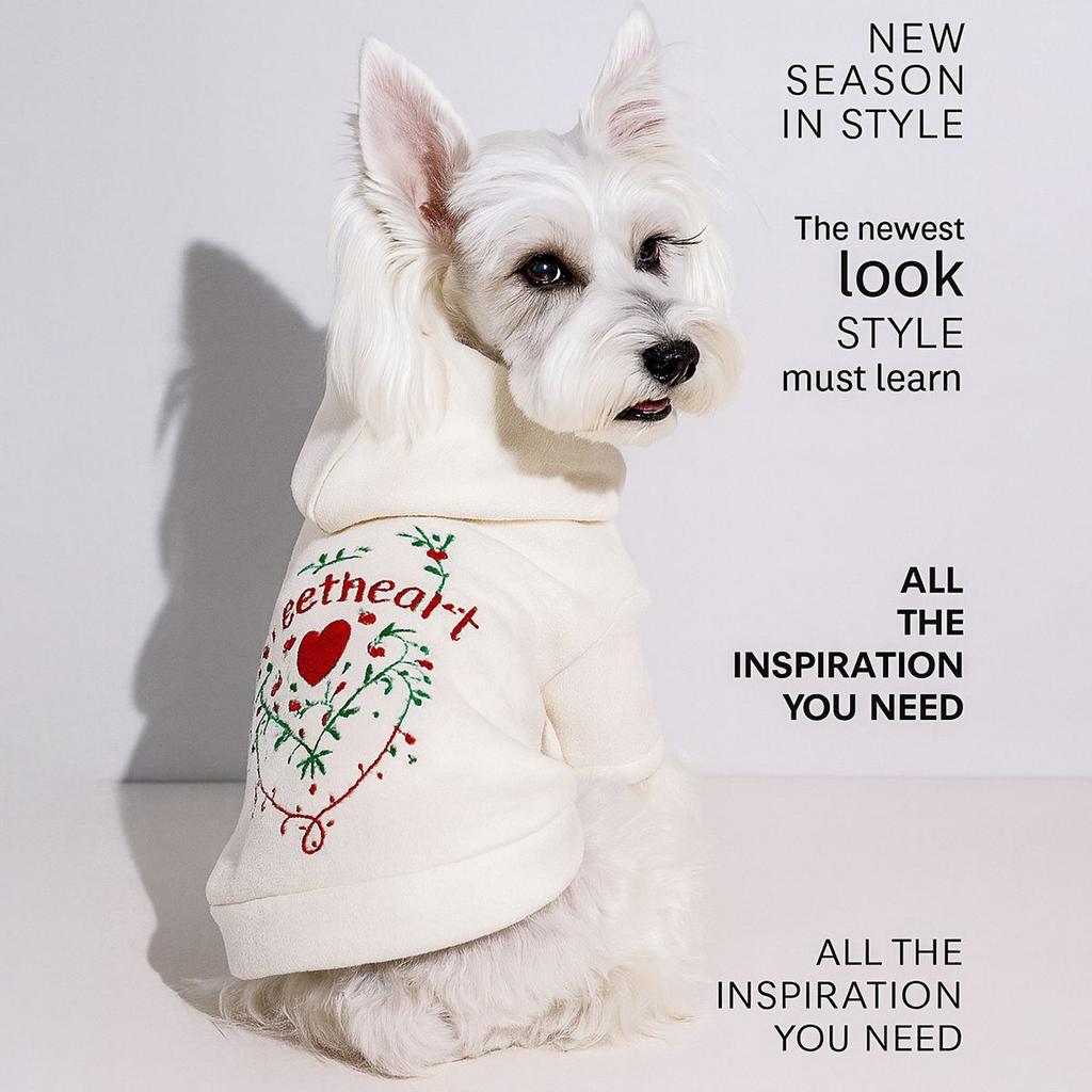 Pet circle, dog small dog clothes, cat clothing, autumn and winter Valentine's Day love collection