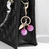 Sparkling Cherry Bag Accessory Fashion Keychain Alloy Resin Texture Cherry Keyrings Perfect for Party and Casual Outfits