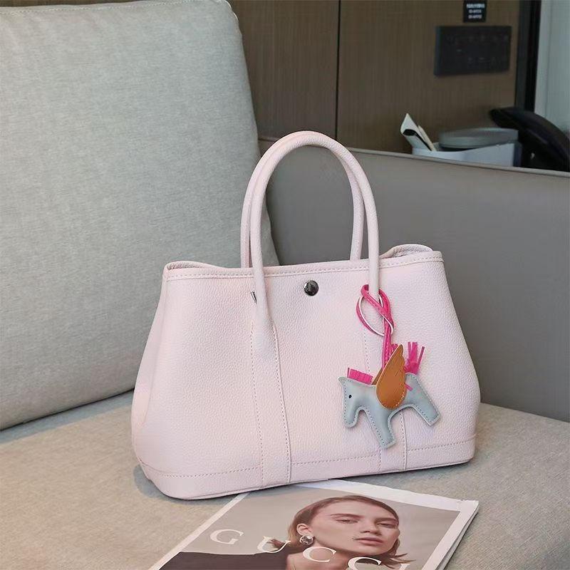 New garden bag leather tote bag cowhide handbag large capacity fashion women's bag trendy garden bag leather