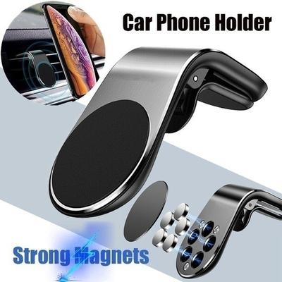 Metal Magnetic Car Phone Holder Mini Air Vent Clip Mount Magnet Mobile Stand for IPhone XS Max Smartphones In Car