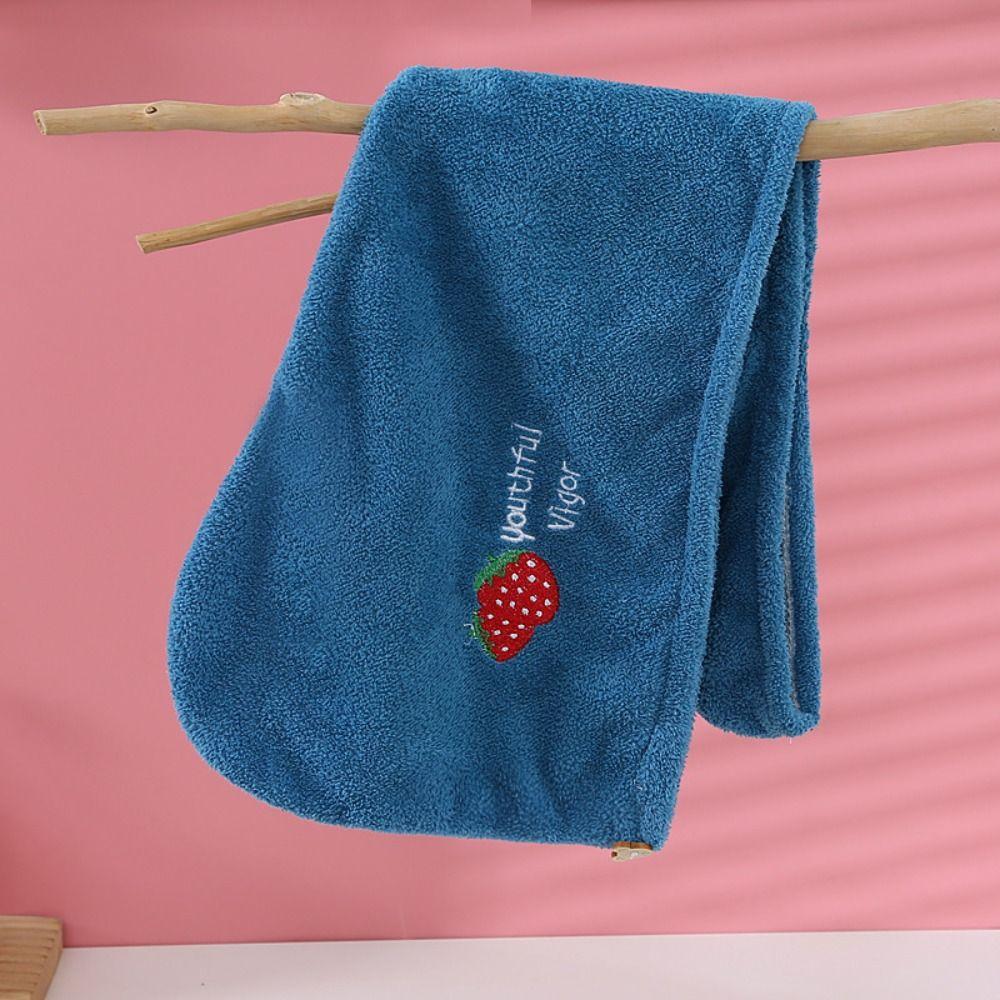 Embroidery Style Quickly Dry Hair Hat Soft Girls Cute Hair Towel Hair Care