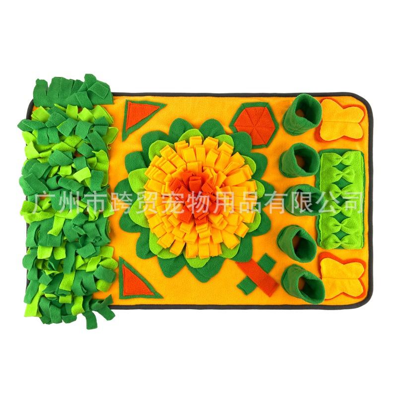 Interactive Snuffle Mat Dogs With Crinkle Sound Plush Grass Patch Treat Dispensing Toy Mental Stimulation Slow