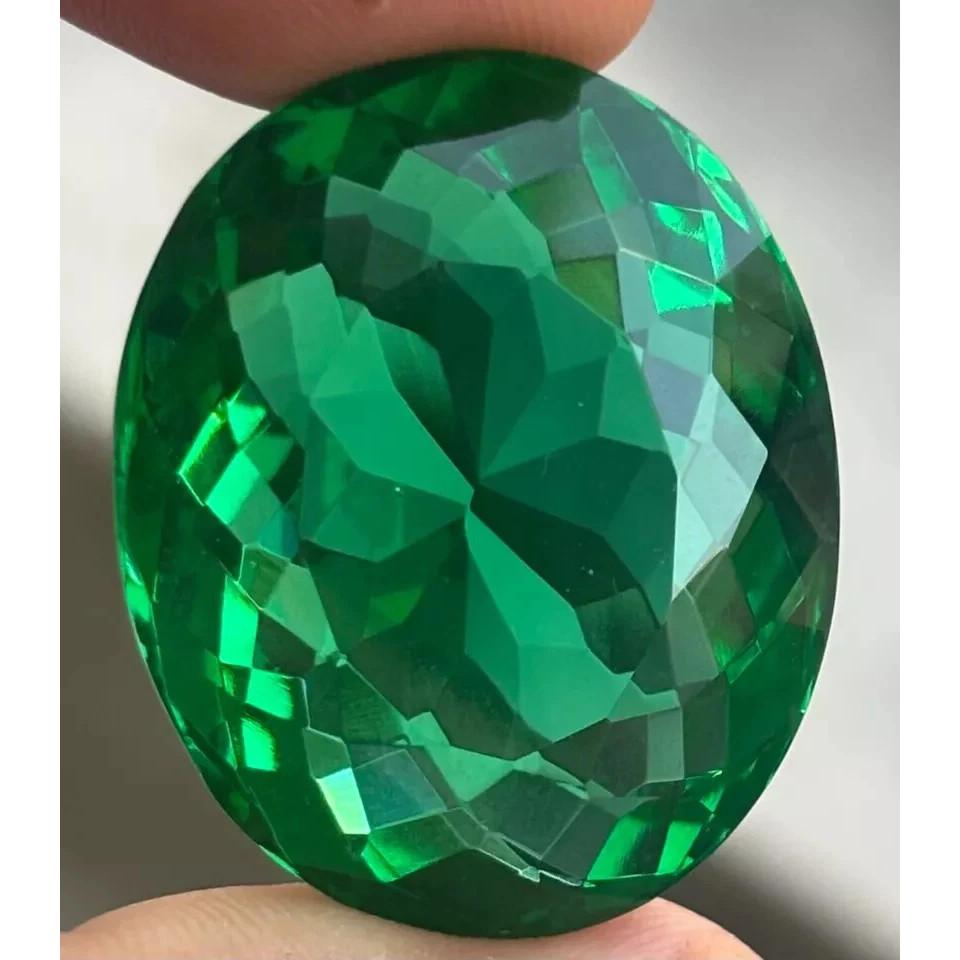 Huge Natural Green Emerald Colombian 125 Ct Oval Cut Certified Loose Gemstone