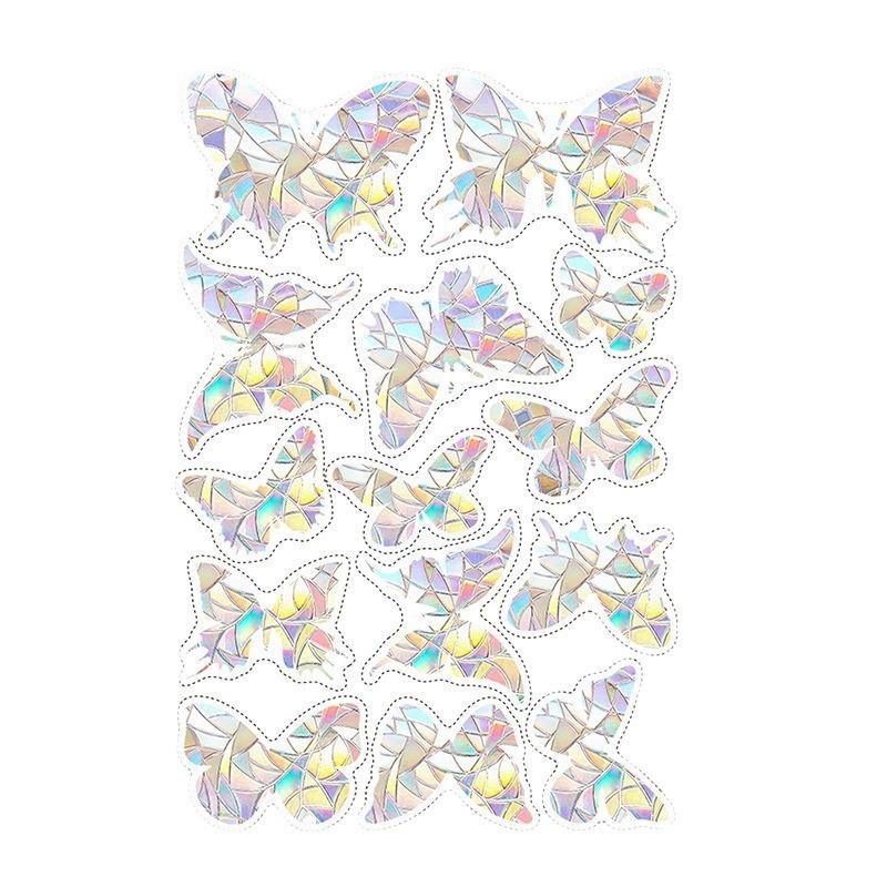 Colorful Rainbow Prism Butterfly Window Cling: Electrostatic Glass Decor & Sun Catcher
