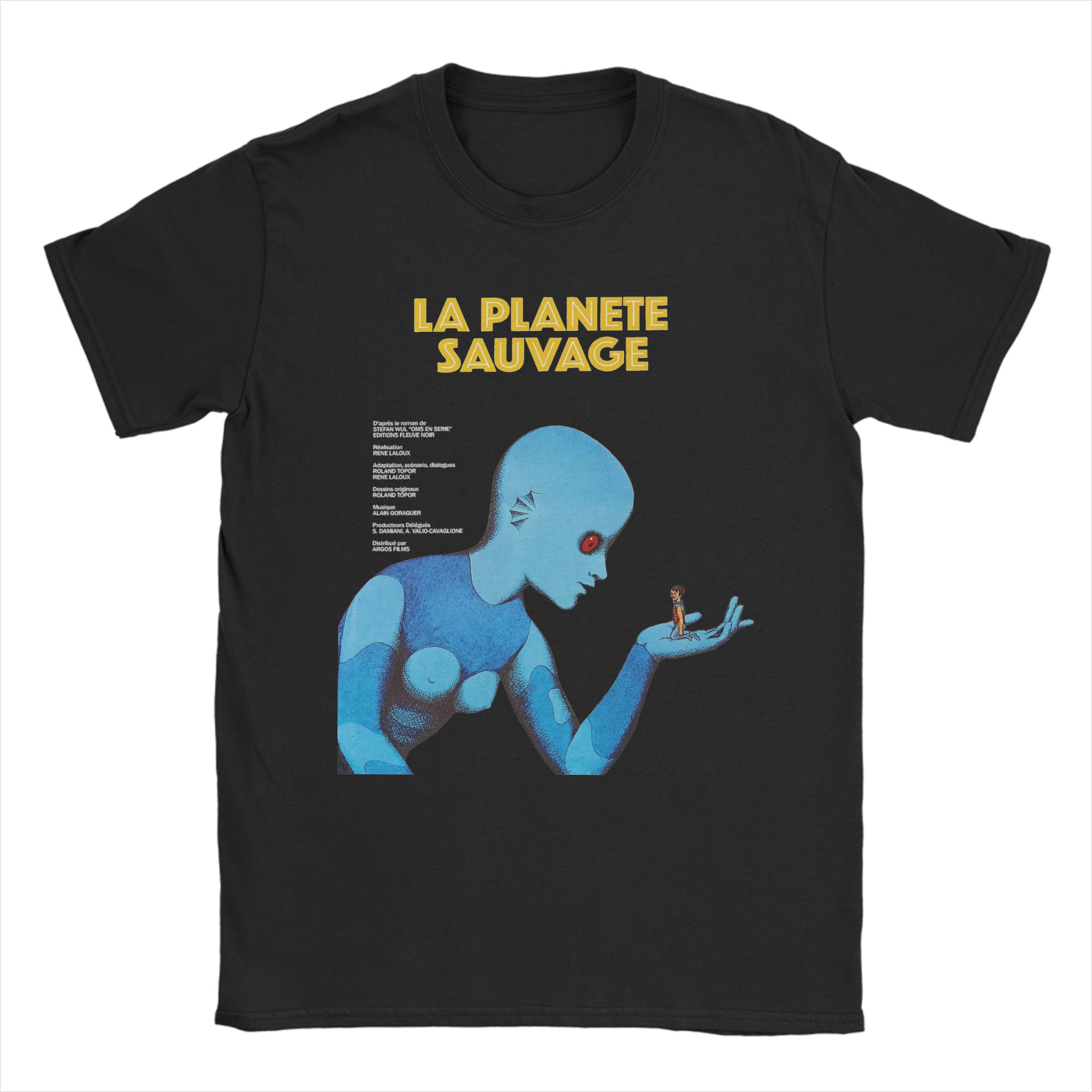 Fantastic Planet La Planete Sauvage Футболка Унисекс Хлопковый Топ Футболка Харадзюку Круглый Вырез Короткий Рукав S