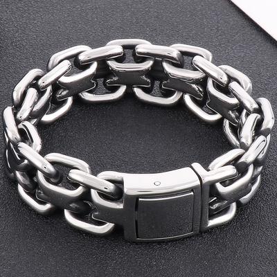 20MM Men's Stainless Steel Viking Braided Chain Bracelet for Man Woven Rope Bangle Cool Hip Hop Motorcycle Biker Jewelry 23.5CM