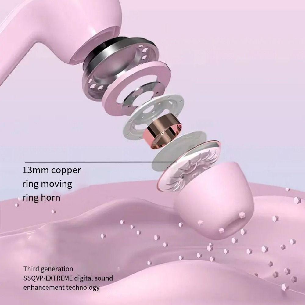 With Charging Case Wireless Earbuds Transparent Cordless Earbud In Ear Headphones  Listening Music