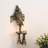 Ganesh Deepak with Bell Brass Wall Hanging (11 Cm X 8 Cm X 24 Cm, Brown)