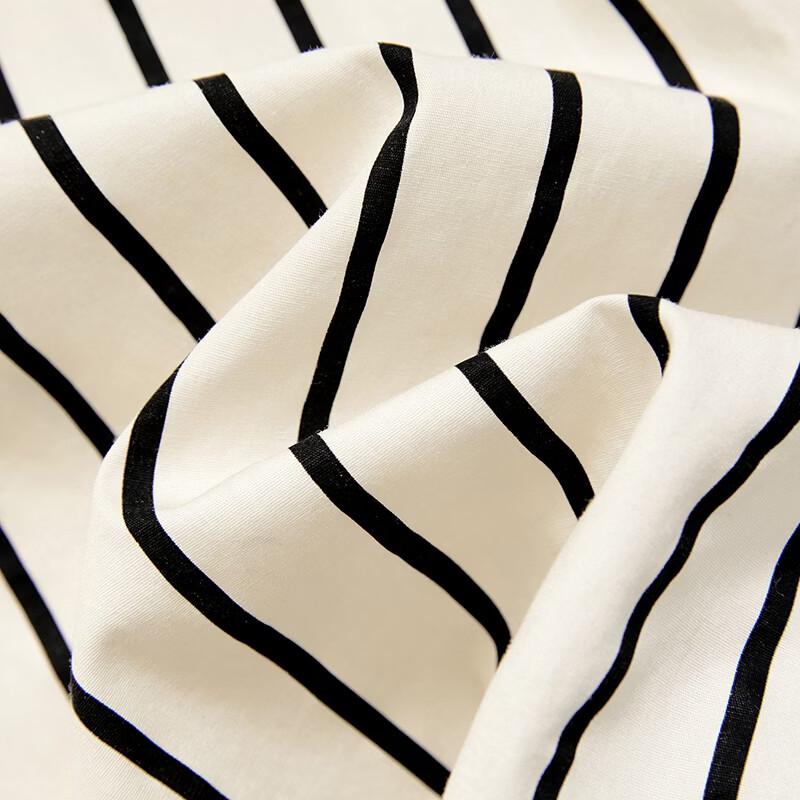 Dames Contrasterende Streep Losse Lange Mouw Shirt