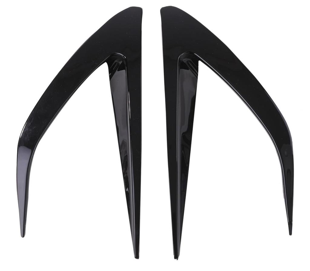 Front Fog Light Covers Right ABS Black for Mazda Roadster Aero Bumper Exterior Custom Parts Universal Aftermarket Parts (Left & Set) - Plastic, -