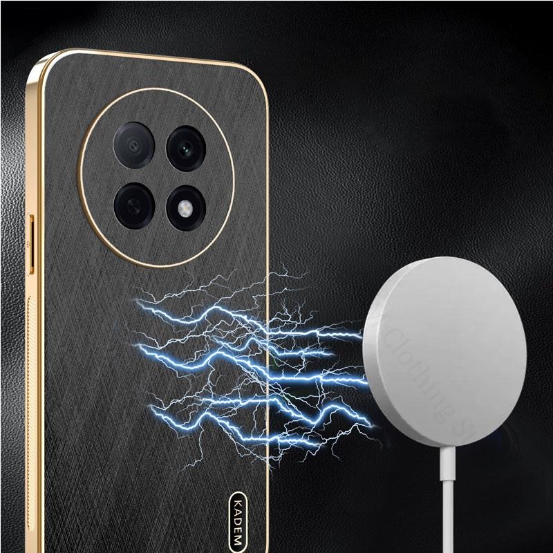 6D Plating Gold Silk Leather Texture Case For Oppo Find X8 Pro Electroplated Tough Cover For OPPO A5 Pro A3X A80 A60 A30 A79 5G