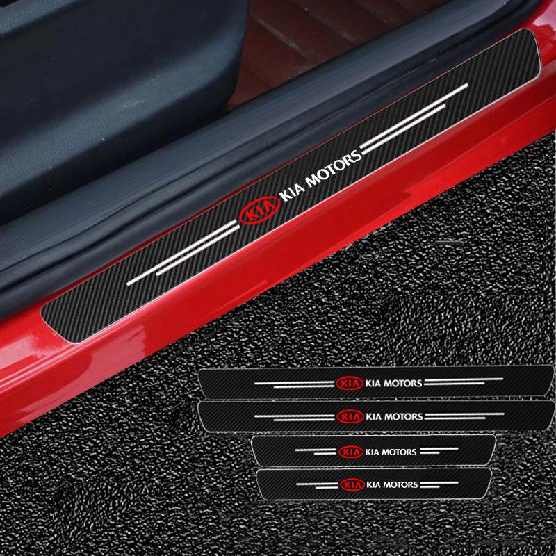 2026 Heißer Autoaufkleber Auto Kohlefaser Türschwellen-Schutzaufkleber für KIA sportage ceed sorento cerato optima picanto rio soul
