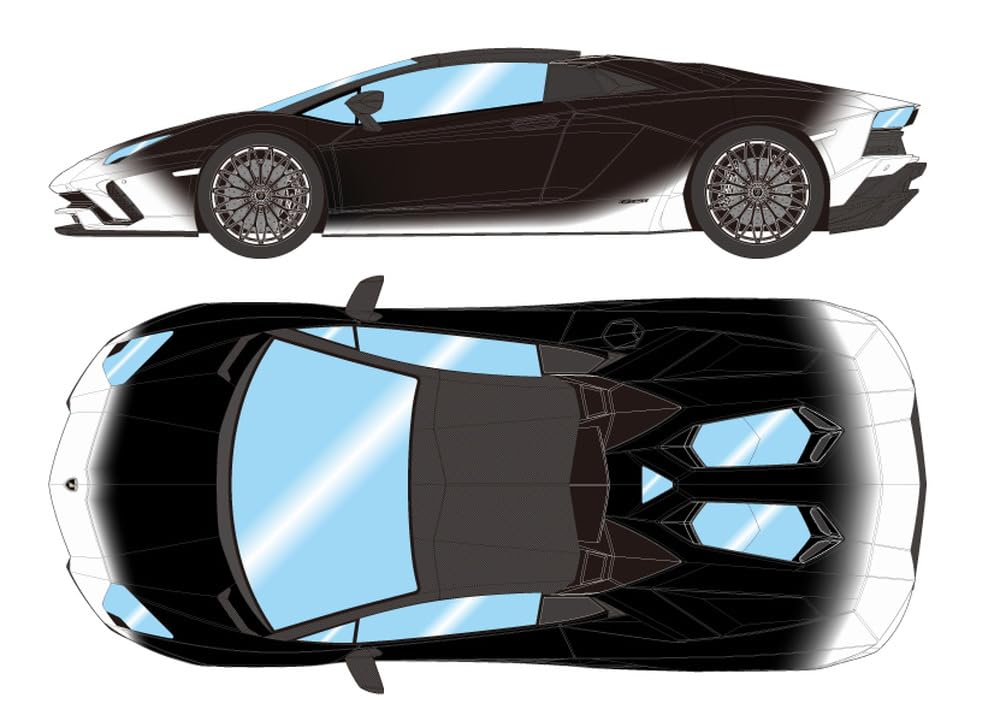 

EIDOLON Масштаб Lamborghini Aventador S Roadster 50-летие Япония 2018 Белый градиент Готовая модель EM767C 1/43 Japone/Черный